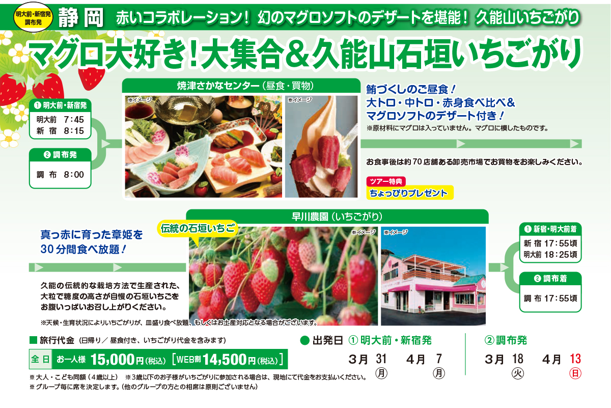 マグロ大好き!大集合&久能山石垣いちごがり