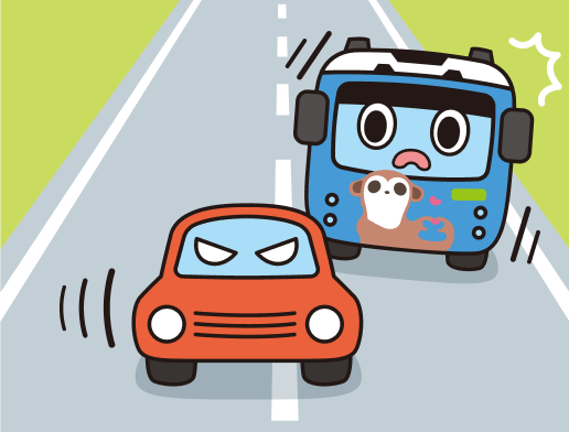 車やバイクの急な割り込み